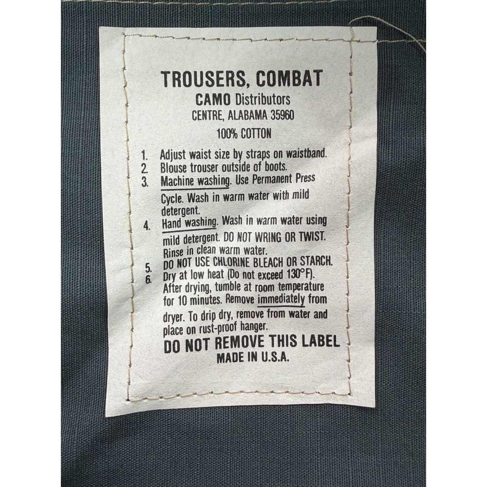 BDU Combat Trousers Khaki Tan Cargo Pants 100% Cotton USA | Men's Medium Long - Picture 4 of 15